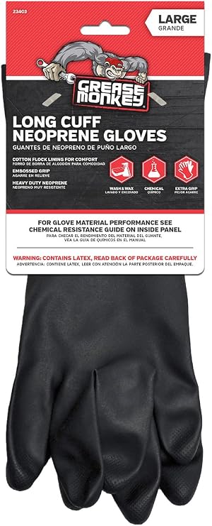 Big Time Products Grease Monkey Neoprene Long Cuff Gloves