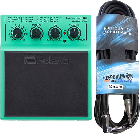 Roland SPD One Electro Percussion Pad + Keepdrum Jack Cable 6 m