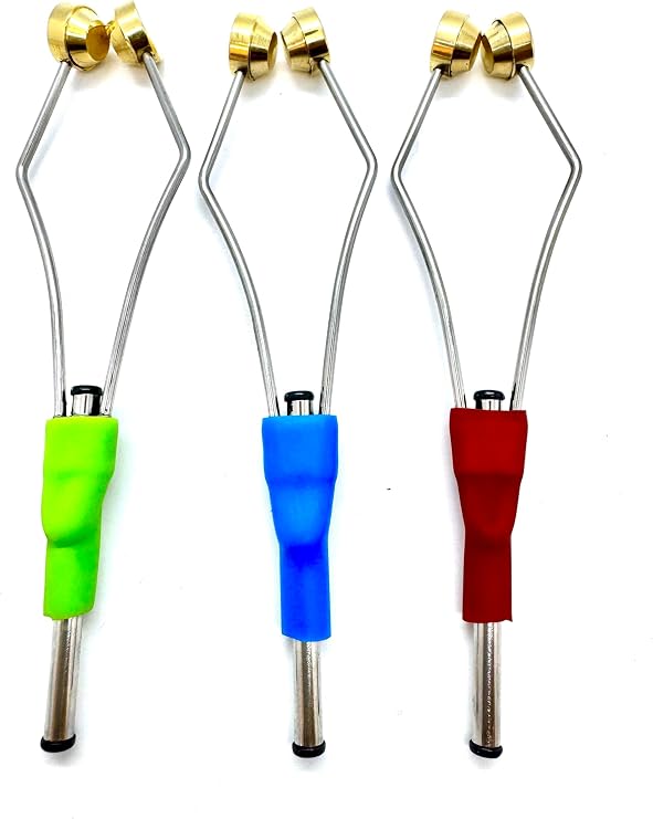 Olax super Soft Grip Ceramic Bobbin Holder Fly Tying Tool with Rubber Handle 10cm Stainless Steel Thread Holder for Fly Fishing (red)