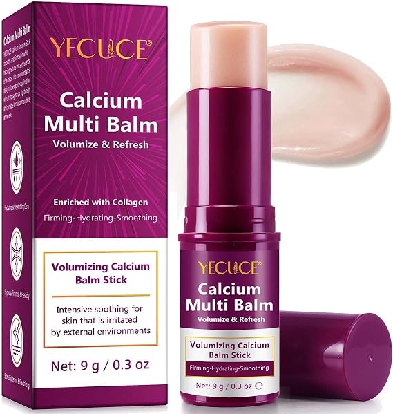 Calcium Multi Balm Stick, Calcium Volume Multi Balm, Korean Skin Care All In One, Collagen Moisturing Stick, Anti-aging, Sagging, Wrinkle, Firming for Eye, Neck, Face