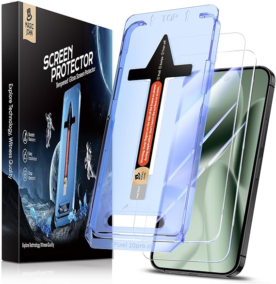 MAGIC JOHN 2 Pack for Google Pixel 10 Pro XL Screen Protector