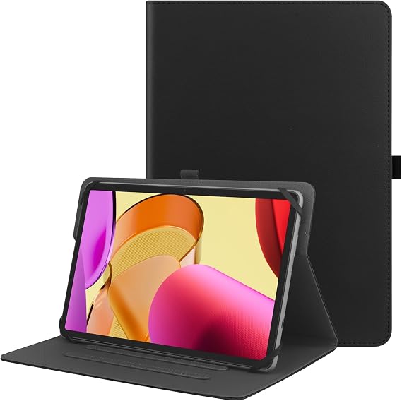 HGWALP Universal 9",9.7",10.1",10.2",10.5",10.9",11" Tablet Case,Protective Cover Stand Folio Case for 9-11 Inch Tablet,Tablet Case Cover with Pen Holder for iPad, Samsung, Other Tablet-BK