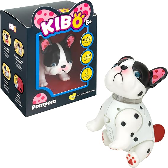 Rocco Giocattoli Kibo Pompom – Interactive French Bulldog, for Children from 5 Years, Two Modes of Play