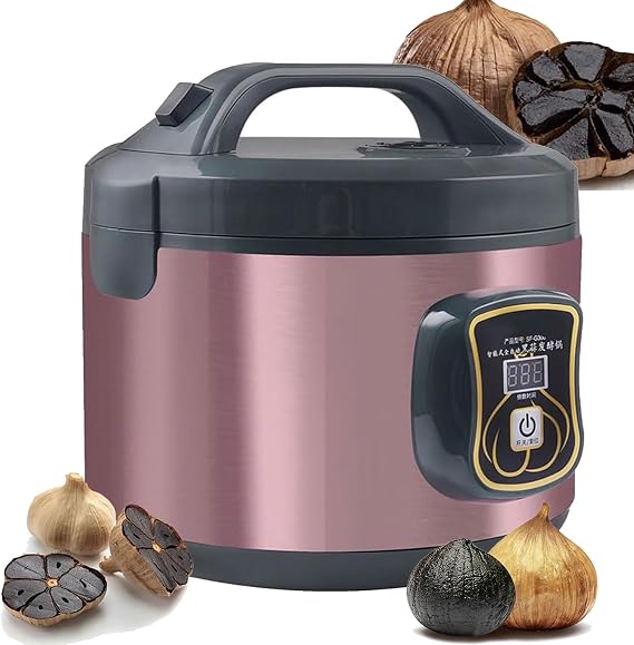 Automatic Black Garlic Fermenter Machine(3L), With 2-tier Garlic Rack, 12 Days of High-speed Fermentation, 5h Power Off Memory, Handheld (more Convenient), for Black Garlic,A
