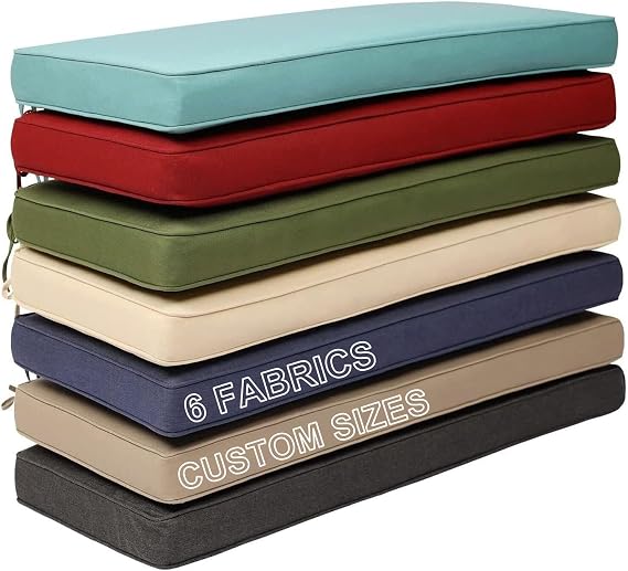 Bench Cushions Custom Size, Washable Bench Cushions, Waterproof Mat Bench Garden, Non-Slip Cushion Indoor Bench, for Outdoor Patio Furniture, Indoor