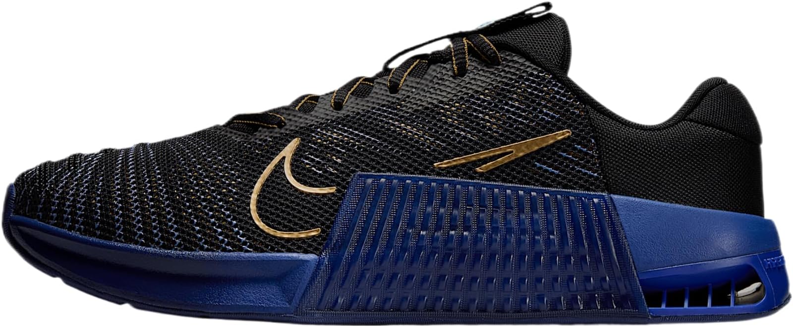 Nike Metcon 9 AMP Men's Workout Shoes (HF1098-001, Black/Deep Night/Copper Moon/Blue Void)