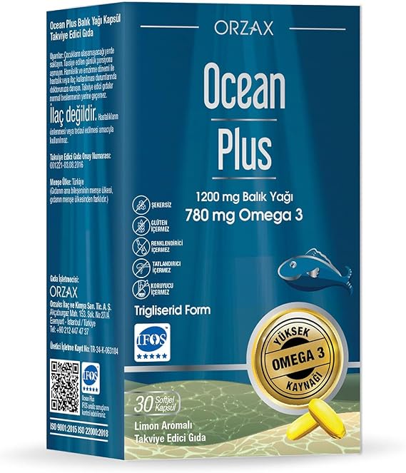 Ocean Plus Konsantre Balık Yağı 1200 Mg 30 Kapsül