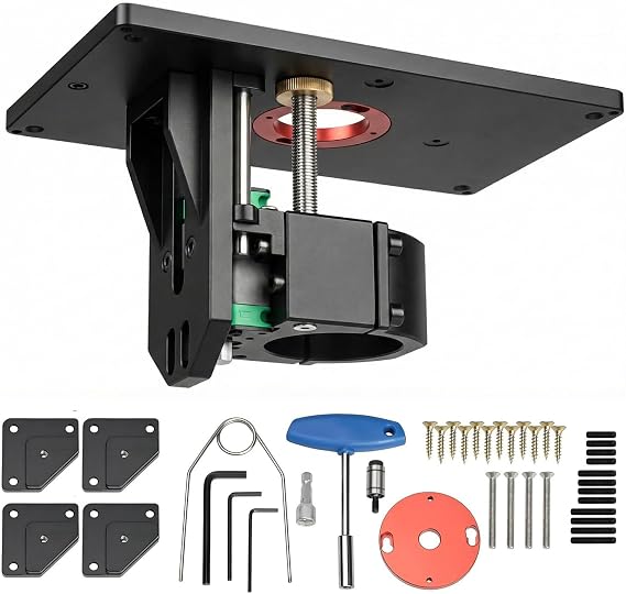 Router lifting table, router lift for woodworking for small trimming machines