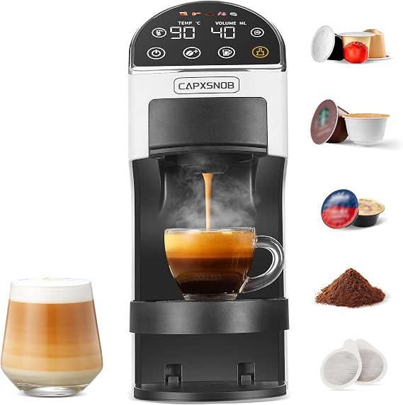 Magician2 5in1 Coffee Pod Machine for Nespresso, Dolce Gusto, Modo Mio, ESE