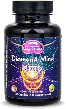 Dragon Herbs Plant Based Supplement for Memory & Concentration Support, Vegan Adaptogenic Formula with Ginkgo, Schizandra & Eleuthero - Diamond Mind 100 Capsules