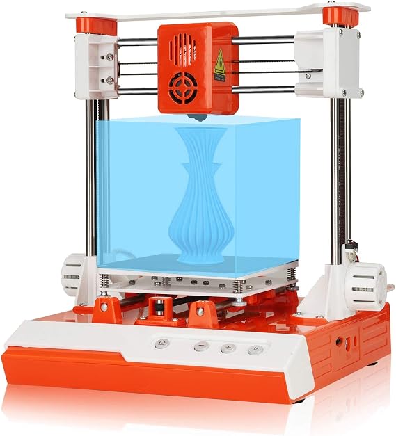 3D Printer Metal Body High Precision Compact Home Mini 3D Printer Compatible with PLA/TPU Materials Easy Assembly Quiet Design Suitable for Children/Beginners/Student Education with Japanese