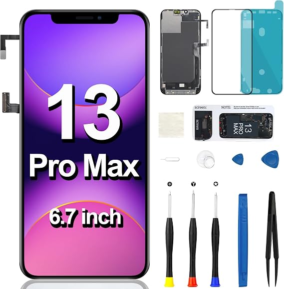 iPhone 13 Pro Max 画面交換キット イヤーピース スピーカー 近接センサー フレックス ケーブル LCD ディスプレイ 3D タッチ デジタイザー フレーム フルアセンブリ A2643 A2641 A2644 A2645 A2484 6.7インチ