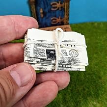 Miniature Printable Newspaper, Miniature Vintage Newspaper, Dollhouse Miniature Newspapers, Miniature Newspaper Bundle of Double Side, for Dollhouse Decor Porch, Miniature Home Decoration (2PCS)