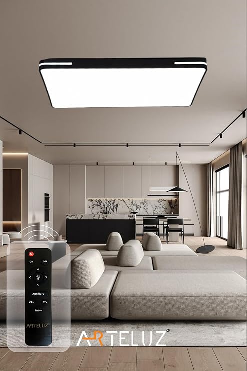 KARE MODEL MODERN PLAFONYER AVİZE (90X60 CM) [Enerji Sınıfı A]