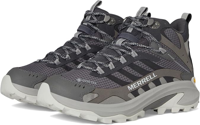 Merrell Men's Moab Speed 2 Mid Gore-Tex Hiking Boot, Asphalt, 8
