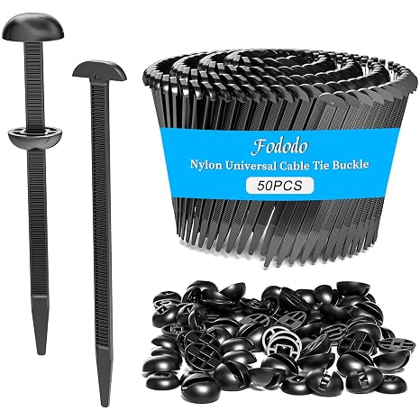 Nylon Cable Tie Buckle, Automotive Zipper Clips & Plastic Rivet Fasteners