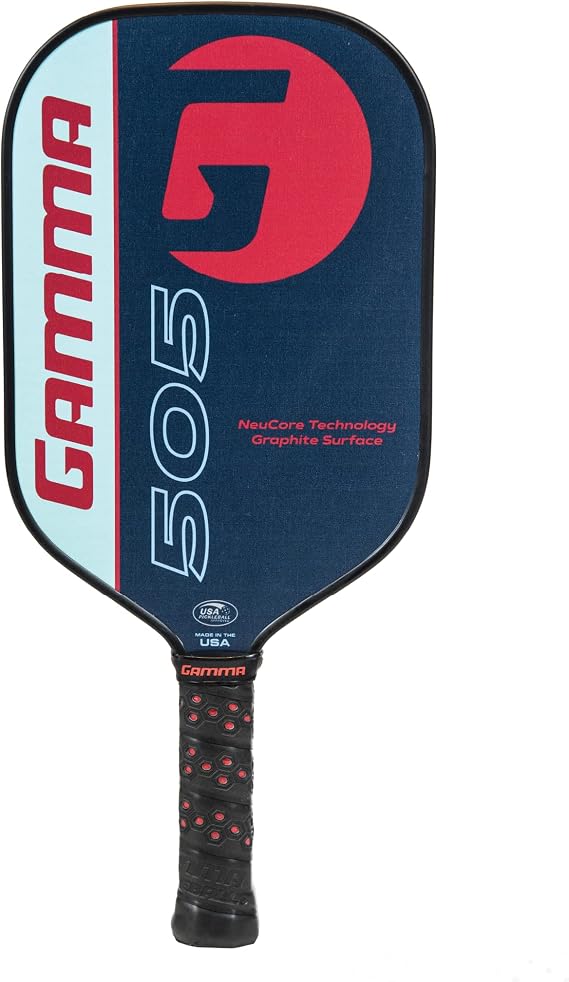 GAMMA Sports NeuCore Pickleball Paddle, Textured Graphite, Power Surface, Comfotable Grip