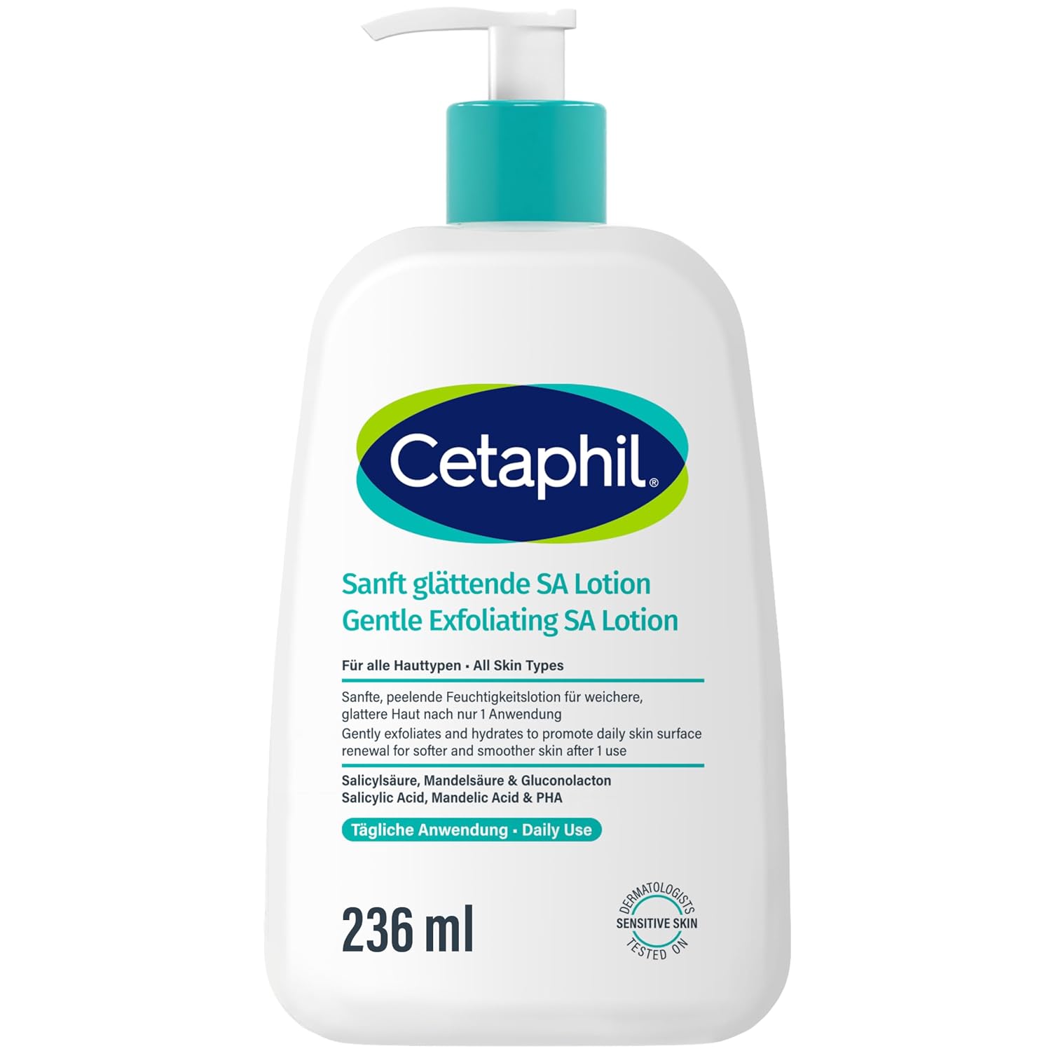 Cetaphil Gently Smoothing SA Moisturising Lotion for Dry Rough Unemployed Blemish-Prone Skin Salicylic Acid 236 ml