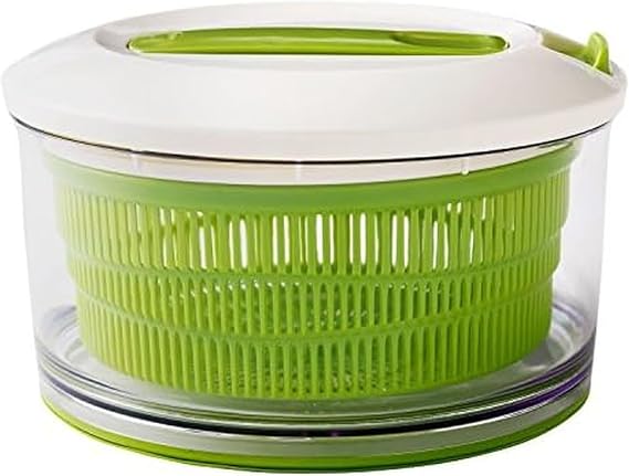 Chef'n SpinCycle Salad Spinner Small, Plastic Salad Spinner In Gift Box, Green