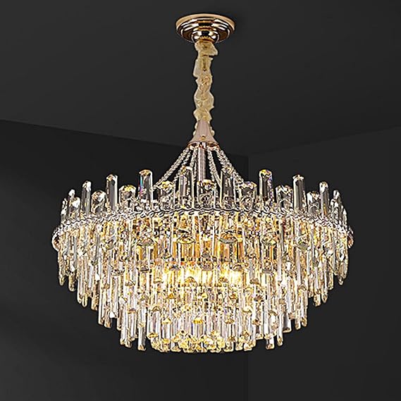 Led Crystal Ceiling Lights, Crystal Chandelier 4 Tiers Crystal Raindrops Chandelier Pendant Lighting Fixture Decoration for Bedroom Hallway Living Room,One Color,50cm