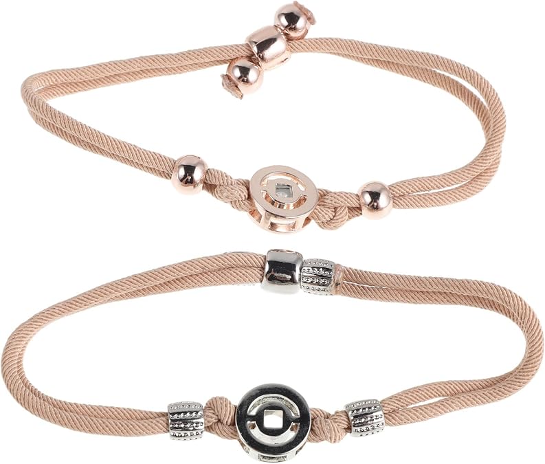 2pcs Long Distance Touch Bracelet for Couples, Copper Thread Rope