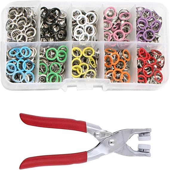 VALINK Snaps Fasteners Tool Kit,Stainless Steel Snaps Buttons Press Studs with Five-claw Buckle Punch Pliers,Free Buttons Set For Beginners Professionals Multicolour
