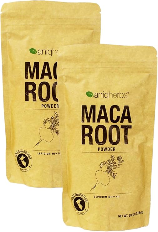 Aniqnaturals 2 Paket Maca Kökü Tozu - 2X200Gr Maca Powder - Lepidium Meyeni