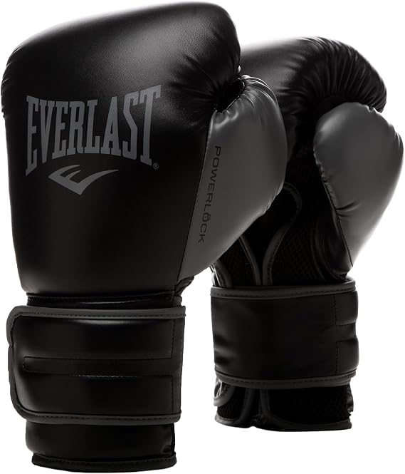 Everlast Powerlock Boxing Gloves, Boxing Gloves for Bags, Mitt Work & Sparring, Hook & Loop System, Advanced Foam Technology, Ergonomic Grip - Authentic Everlast Gear