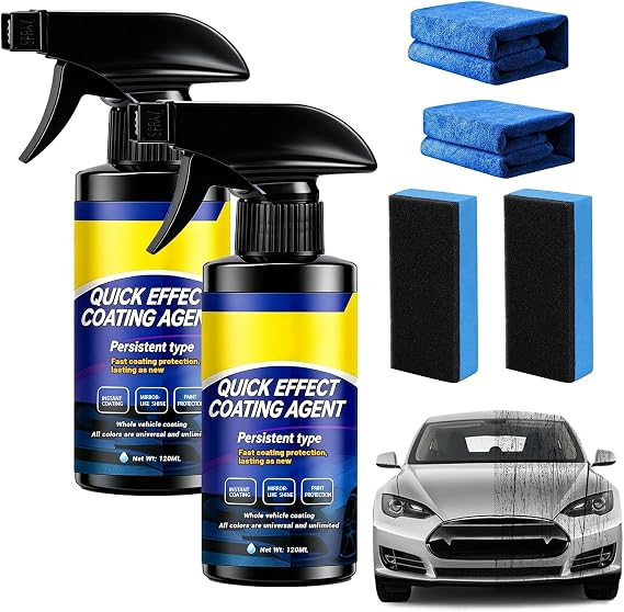 Quick Effect Coating Agent for Cars，2Pcs Car Coating Spray