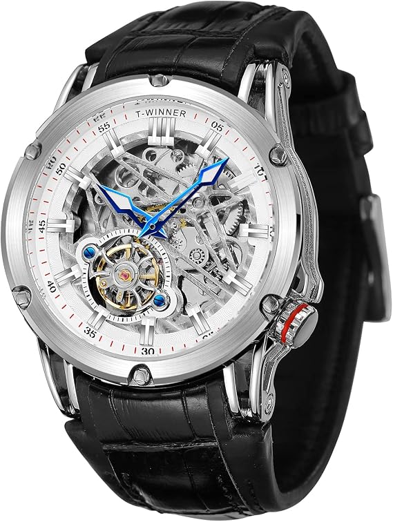 FORSINING Waterproof Automatic Men Big Face Watch Powerful Exotic Tourbillion Skeleton Watch