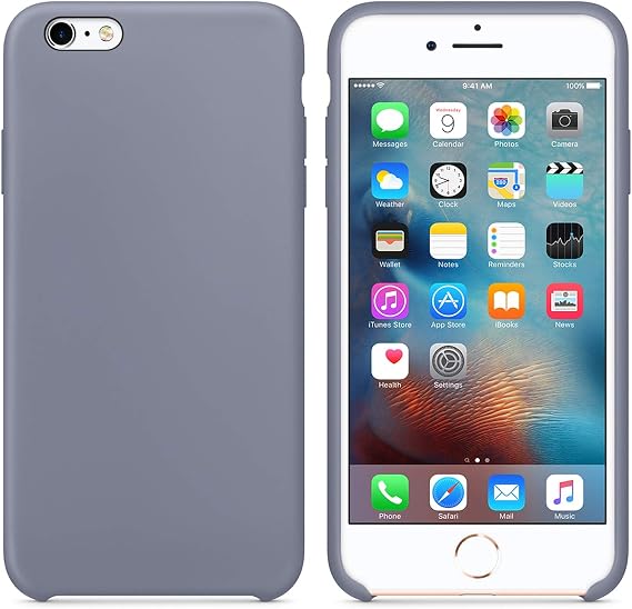 Microsonic Apple iPhone 6S için Kılıf Liquid Lansman Silikon Lavanta Grisi [iPhone 6S ile Uyumlu Kılıf - Grisi]