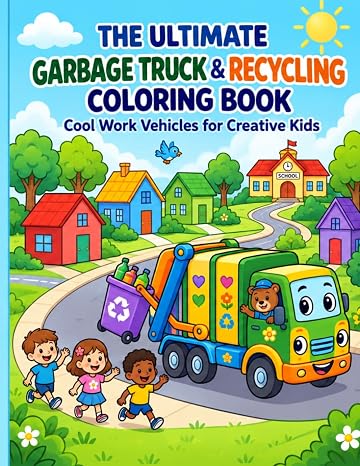 The Ultimate Garbage Truck & Recycling Coloring Book: Cool Work Vehicles for Creative Kids.