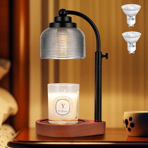 Candle Warmer Lamp with Timer and Dimmer, Adjustable Height