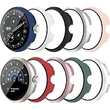 10 Pack Case for Google Pixel Watch 4 41mm with Tempered Glass Screen Protector, Shockproof Hard PC Bumper, All-Around Protective Cover