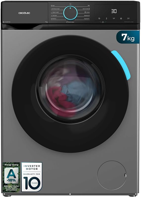Cecotec Washing machine 7 kg Front Load Bolero DressCode 7160 Inverter [Energy Class A]