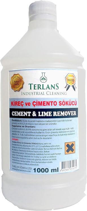 Terlans İnşaat Sonrası Çimento Artığı Temizleyici ve Kireç Sökücü 1000 ml Cement Remover