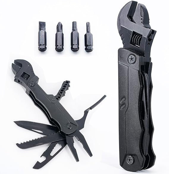 PENDORA Series Hanboost HDA-19M Multi-Function Pliers Outdoor Multi-Tool Driver Set Survival 19-in-1 Hex Driver Wire Cutter Saw Bottle Opener Scissors Bright DIY