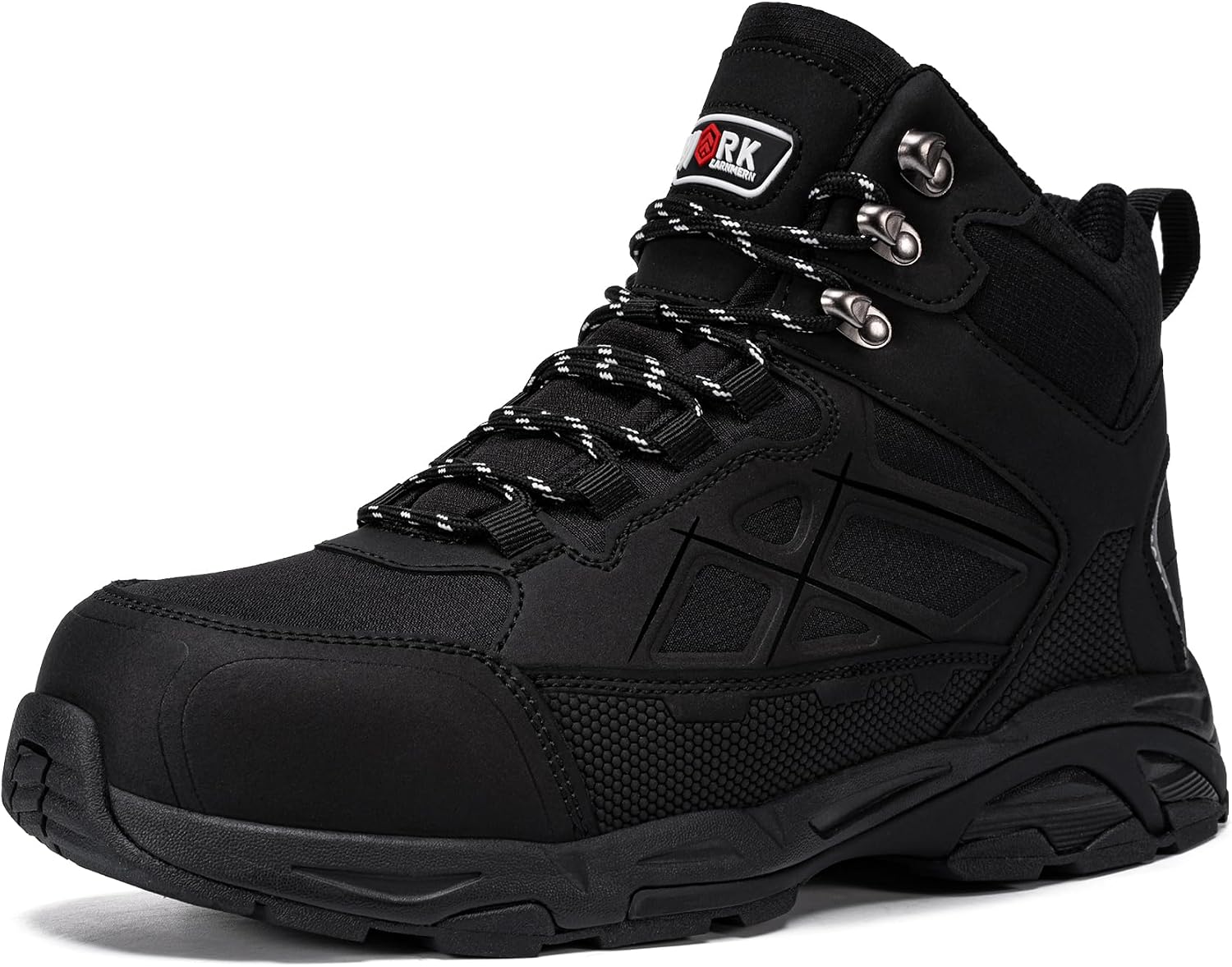 LARNMERN Work Boots SRC Men Safety Boots Women Anti Static Puncture Proof Steel Toe Cap Boots Lightweight Comfortable