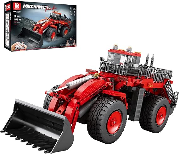 Reobrix Technic 22010 Dozer Kamyon Kumandalı&Motorlu Yaratıcı Yapı Blok Seti Building Blocks (Mechanical Loader)- 1876 Parça