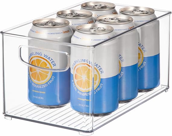 InterDesign Home Kitchen Organizer Bin for Pantry, Refrigerator, Freezer & Storage Cabinet, 10" x 5" x 6", Clear