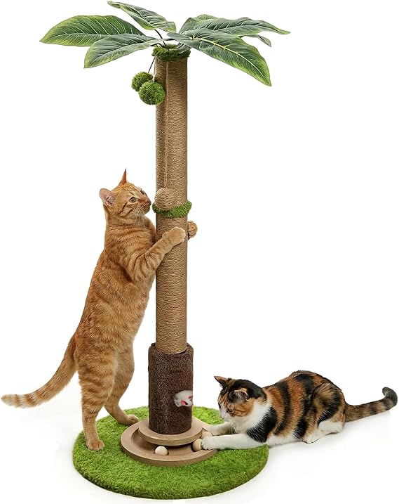 Cat Scratching Post 93CM Tall Cat Scratcher with Premium Sisal Rope