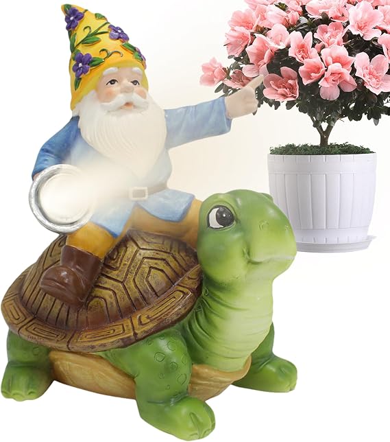 Turtle Solar Lights Outdoor Garden Turtle Figurine with Solar Light and