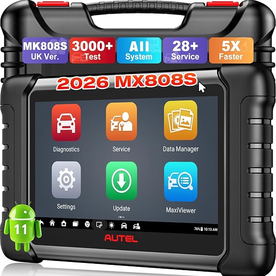Autel MaxiCheck MX808S Scanner, 4G+64G 2.4G & 5G WiFi, 28+ Service, OS11