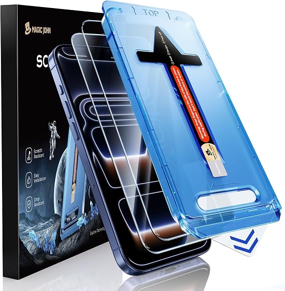 MAGIC JOHN 2 Pack for iPhone 17 Pro Screen Protector