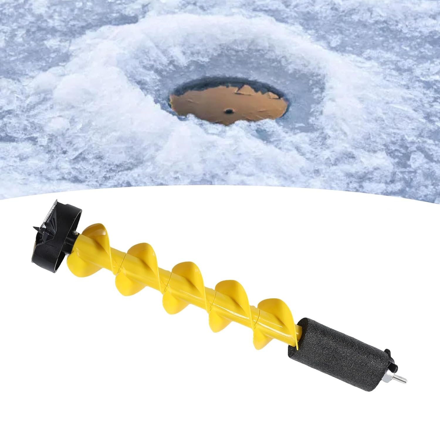 5 Inch Ice Drill Lightweight Ice Drill with Nylon Float for Deep Waters