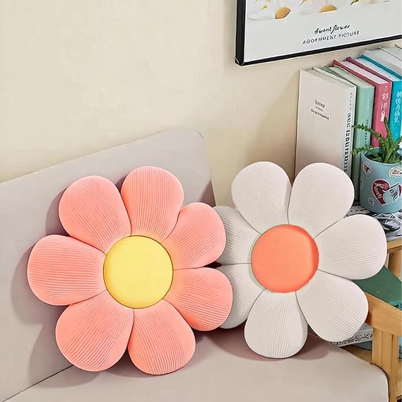 2 x 40 cm Flower Floor Cushion Flower Floor Cushion Flower Shape Sofa Flower Shaped Plush Flower Cushion Flower Floor Cushion Decor Flowers Seat Cushion Tatami Soft Petal Cushion