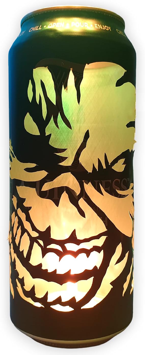 Iron 'Eddie The Head' Maiden Beer Can Lantern! Pop Art Mascot Portrait Candle Lamp - Unique Gift!