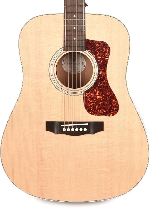 Guild D-240E Westerly Collection Solid Spruce Top Electro-Acoustic Guitar in Natural Satin