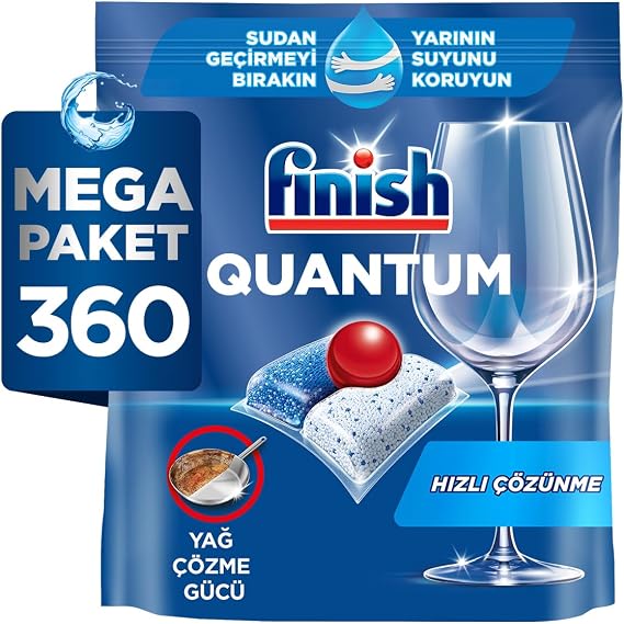 Finish Quantum 360 Kapsül Bulaşık Makinesi Deterjanı Tableti (6 x 60 Kapsül)