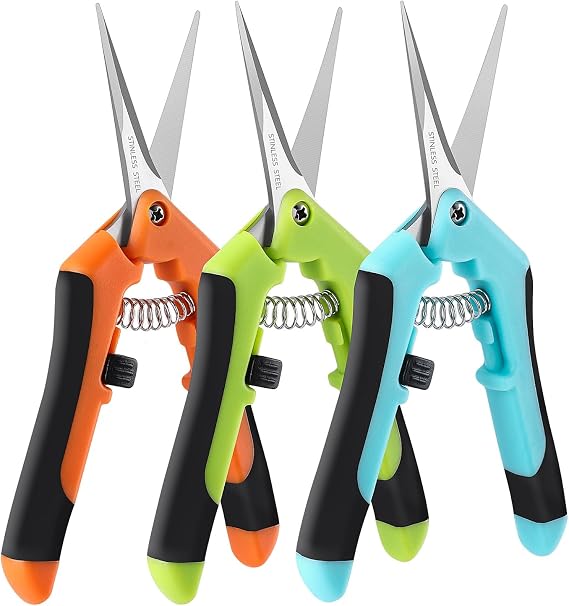 Laicky 3 Pack Pruning Shears, 6.5" Stainless Steel Garden Scissors